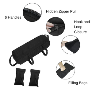 Bolsa de Arena Ajustable para Entrenamiento con Pesas Mydays, Bolsa de Fitness Resistente para Crossfit, <span class=keywords><strong>WOD</strong></span>, Entrenamiento de Cuerpo Completo y Acondicionamiento Muscular - Product Image 3