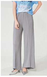 Pantalon plissé évasé décontracté et élégant pour femme grande taille, style coréen, vente en gros de vêtements en vrac PY Fashion Design - Product Image 5