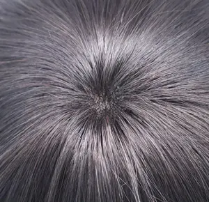 มือธรรมชาติตรง Mono Top ชาย 100% Human Hair Toupee ที่แตกต่างกันขนาด