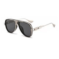 Nouvelles Lunettes de Pilote Rétro Unisexe 2026 Style Européen et Américain, Protection UV400, Verres Dégradés, Confortables, Branches Métalliques, Monture Complète