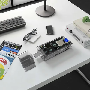 <span class=keywords><strong>AOTECH</strong></span> USB3.2 Gen1 USB Type-C Lecteur de carte mémoire externe universel prend en charge les cartes SD TF CF XD SM 5Gbps - Product Image 3