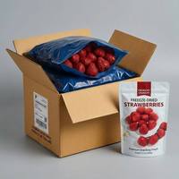 100% Natuurlijke Gehele Vriesgedroogde Aardbeien Clean Label - Non-GMO Gezonde Gedroogde Fruit Ingrediënten voor Snacks & Bakken