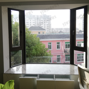 Yüksek kaliteli alüminyum kanatlı pencere ile Net basit tasarım kırık köprü alüminyum toptan - Product Image 4