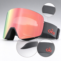 Masque de ski anti-buée sans monture avec protection UV pour hommes et femmes, idéal pour les sports d'hiver