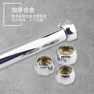 Clothing Support Flange Zinc Alloy Wall Mount <b>Wardrobe</b> <b>Hardware</b> 2059 Non Detachable Round Tube Holder - Product Image 2