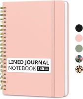 Carnet ligné A5 en cuir à couverture rigide, 140 pages, reliure personnalisée, format universitaire horizontal pour le travail et la prise de notes