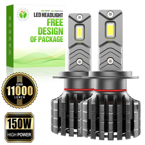 Kits de rétrofit LED avant pour voiture H7 F15A, 150W, 11000Lm, 6500K, 9-63V, avec contrôle intelligent de la température, pour garages automobiles de luxe indépendants - Product Image 1
