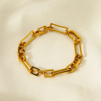 Bracelet en acier inoxydable plaqué or véritable PVD Joyas De Acero Inoxidable Al Por Mayor Bijoux de mode pour filles pour anniversaire