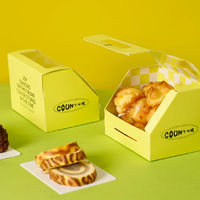 Boîte à dessert en papier kraft de qualité supérieure, emballage alimentaire, boîte à petit-déjeuner, emballage personnalisé pour aliments