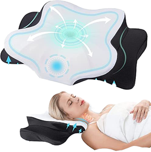 Almohada Ortopédica Firme de Espuma Viscoelástica Refrescante, Tamaño Estándar, 1 Unidad, Soporte para Cuello y Hombros, Almohadas Impermeables, Posicionadores - Product Image 3
