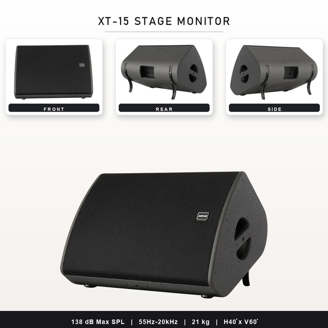 Passive Neodymium Coaxial 15 Inch High End Stage Monitor Loudspeaker Floor Standing Speakers