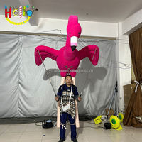 Costume Flamingo Gonflable Éclairage Air Oiseau Costume Géant Gonflable Flamingo Marionnette