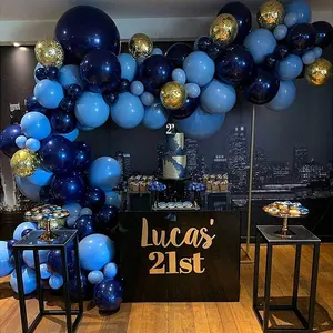 Marineblauwe Ballon Vintage Retro Slinger Boog Kit Bruiloft Verjaardagsfeest Decoratie Ballons Boog Kit