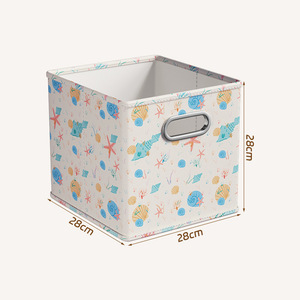 Children <b>Storage</b> Box Seashells Pattern Foldable Rectangle Kids Toy Book Organizer - Product Image 5