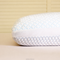 Verstellbares Kissen aus geschreddertem Memory-Schaum mit Kühlgel, ergonomische Nackenstütze für Nackenschmerzen, Seitenschläferkissen