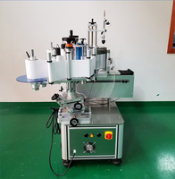 Machine à étiquettes semi-automatique de bouteille carrée de désinfectant pour les mains avant et arrière manuelle simple