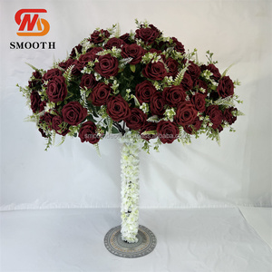 โต๊ะกลางต้นไม้ดอกไม้ประดิษฐ์สำหรับตกแต่งงานแต่งงานการจัดดอกไม้แบบใหม่เรียบ - Product Image 5