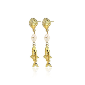 ต่างหูแฟชั่นประดับมุก NATURAL Jewelry PE2115 สำหรับผู้หญิงคุณภาพสูง - Product Image 2