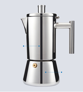 Cafetière Moka en acier inoxydable avec logo personnalisé, contrôle de température thermostatique, capacité de 3/<span class=keywords><strong>6</strong></span> <span class=keywords><strong>tasses</strong></span>, design minimaliste moderne - Product Image 3