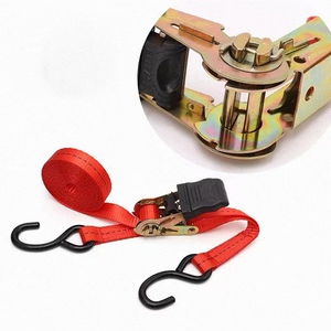 Correa de Amarre con Trinquete de 1 Pulgada y Ganchos Dobles en S, Capacidad de Carga de 1000 kg, para Asegurar Carga en Camiones - Product Image 6