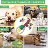 Jouets pour chiens Ousiya qui couinent, jouets interactifs pour soulager l'anxiété, jouets à mâcher et à faire pousser les dents, jouet en corde pour tirer la bretelle, pour chiens de petite/moyenne/grande taille