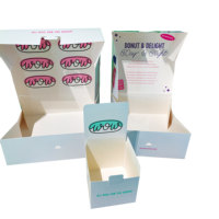 Caja de Papel para Panadería Personalizada, Caja de Cartón Blanca de Grado Alimenticio para Empacar Donuts, Postres y Galletas