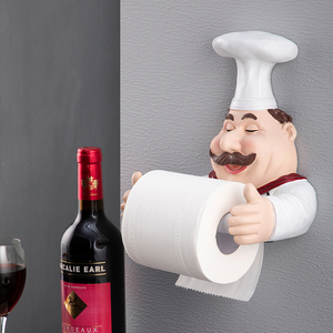 Decoraciones de cocina de resina, soporte de papel de <span class=keywords><strong>Chef</strong></span> grueso, toalla, decoración de pared - Product Image 2