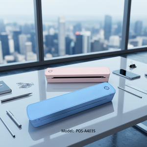 Impresora de Etiquetas Térmica Inalámbrica Portátil A4 Mini POS Invoice NO Ink A403, Nuevo Diseño Color Macaron Azul Rosa, Venta Popular - Product Image 4