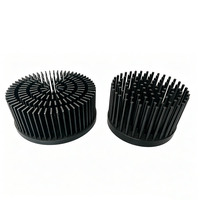 Radiateur industriel en alliage forgé anodisé noir mat pour convertisseur photovoltaïque
