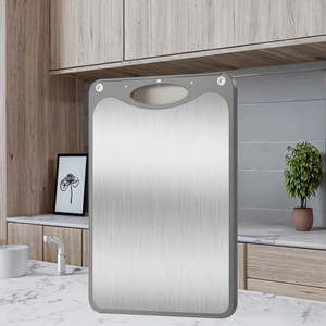 Nuevo diseño de cocina titanio y paja de trigo bloque de corte de doble cara con Mango antideslizante Apto para lavavajillas - Product Image 4