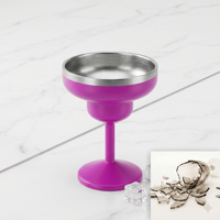 Gobelet à Martini Isotherme à Double Paroi en Acier Inoxydable Écologique de 2,5 oz avec Couvercle, Personnalisable avec Logo, Idéal pour Cadeau de Fête