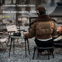 Table basse pliante multifonctionnelle légère en alliage d'aluminium, portable, pour le camping, les voyages et les activités tactiques en extérieur