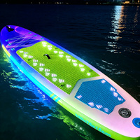 Planche à pagaie gonflable lumineuse à LED, écologique, OEM, pour la natation nocturne dans les lacs