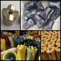 Forets de mineurs professionnels à bouton conique et burin croisé ZK05 en carbure de tungstène 42CrMoA à vitesse de pénétration rapide