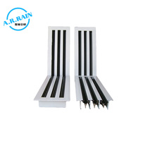 Grille d'air de diffuseur de fente linéaire en aluminium de conception moderne pour la taille de système de climatisation de la CAHT