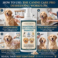 Shampoing de Luxe pour Animaux à Double Pelage Anti-Chute Hydratant aux Acides Gras Oméga-3 Oméga-6 pour Salons de Toilettage de Labradors