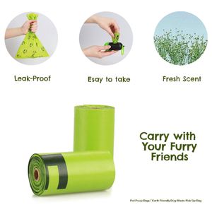 Biodegradable with Dispenser and Clip Eco Friendly Pet Waste Solution for Environmentally Dog Poop Bags on Roll - Product Image 3