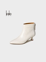 Bottines classiques de luxe pour femmes, en cuir véritable tissé à la main, à bout pointu, talons fins, chaussures d'hiver, rehaussantes