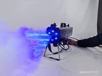 Máquina de Humo para Escenarios, Equipo de Humo para DJ, Eventos, Discotecas, Bares, Pistola de Humo LED RGB Negra/Blanca de Metal Portátil para Bodas y Cumpleaños