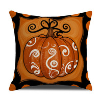 Housse de coussin YINUAN Automne Citrouille et Feuille d'érable, motif Récolte Joyeuse, décorative pour canapé
