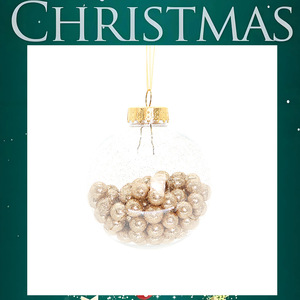 Décorations de Noël 2023 très vendues, ensemble de boules de Noël transparentes peintes en PET, ornements suspendus pour arbre de Noël - Product Image 4