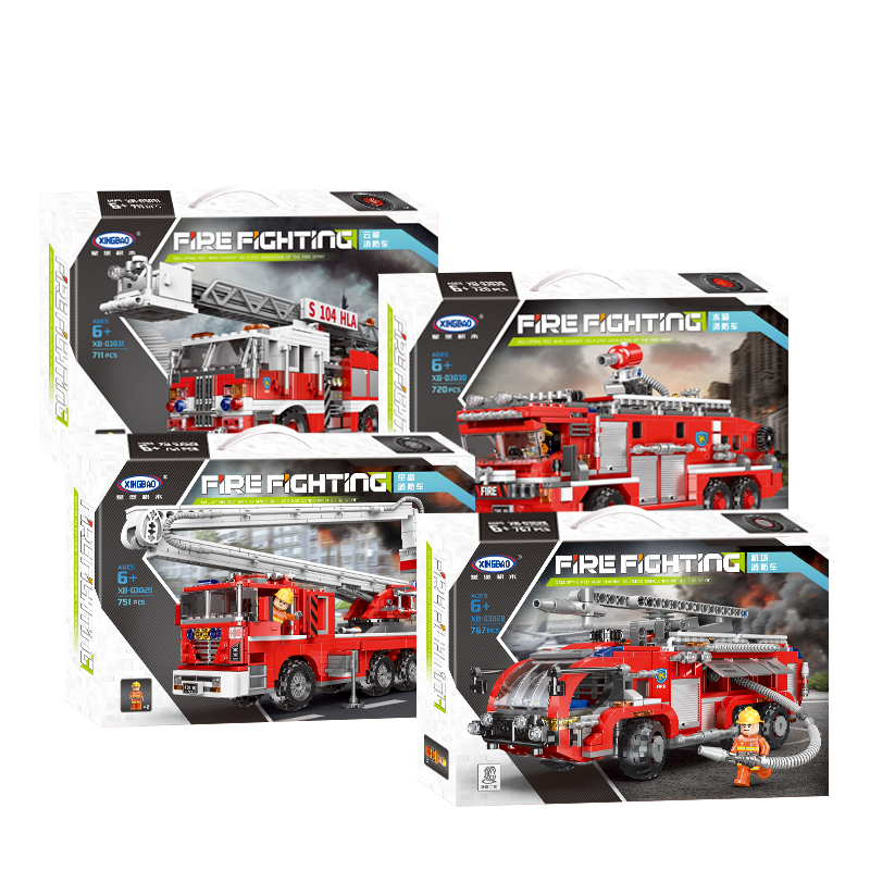 トイガン hagebonz Xingbao 03031 City Series Fire Fighting Rescue Truck Blocks