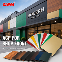 Panneau composite en aluminium décoratif PPG PVDF anti-rayures, design moderne, 5,0 mm, 6,0 mm, 8,0 mm, ACP/ACM ALUCOBOND, façade murale extérieure