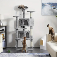 Prix usine tour d'arbre à chat pour intérieur chats maison multi-niveaux meubles pour animaux de compagnie lit chat arbre d'escalade avec hamac sisal grattoir
