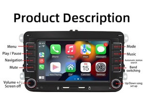 7 inch Car Stereo không dây Carplay Android GPS navigation 2USB MP5 Máy nghe nhạc video Car DVD <span class=keywords><strong>Player</strong></span> - Product Image 3