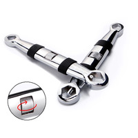 Universal 23 Di 1 Kunci Pengikat Adjustable Spanner 7-19Mm Kunci untuk Perbaikan Mobil Multitools Tangan Alat