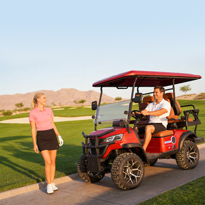 Voiture de <span class=keywords><strong>golf</strong></span> électrique <span class=keywords><strong>4</strong></span> places avec sièges en cuir souple, confortable pour de longues balades - Product Image 3