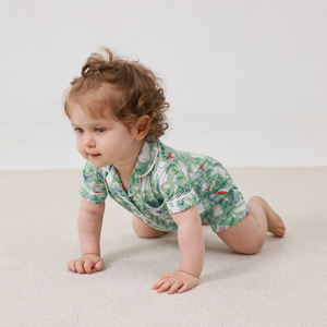 Pyjamas en bambou en gros pour enfants, combinaisons de nuit courtes pour tout-petits, ensembles de pyjamas, combinaisons en coton pour bébés, vêtements - Product Image 3