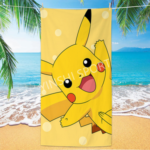 Serviette de plage absorbante en microfibre avec impression numérique simple pour un usage domestique en été et des dessins animés - Product Image 2