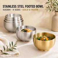 En gros, bol à sauce incliné en acier inoxydable jetable avec couvercle, récipient à condiments pour buffet et hot pot, pour salade de fruits, sphérique, pour le camping